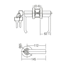 Load image into Gallery viewer, ARMOR Tubular Level Lock Rose Gold Entrance ATL-R6509/CS/RG/ET
