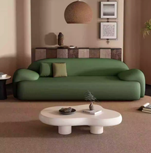 将图片加载到图库查看器，Silas Pet Friendly Leather Trendy Cloud Sofa
