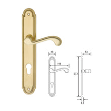 Load image into Gallery viewer, COBA Solid Brass Door Lever Handle on Plate Polished Brass

