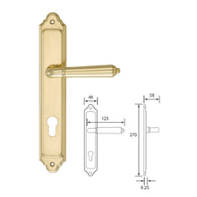 Load image into Gallery viewer, COBA Solid Brass Door Lever Handle on Plate Polished Brass
