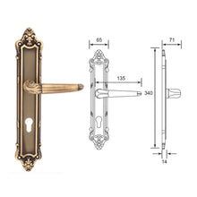 Load image into Gallery viewer, COBA Solid Brass Door Lever Handle on Plate

