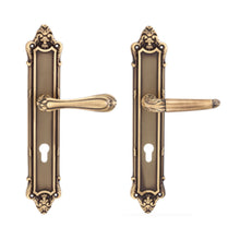 Load image into Gallery viewer, COBA Solid Brass Door Lever Handle on Plate
