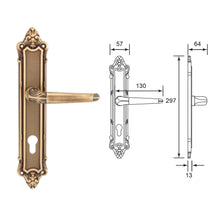 Load image into Gallery viewer, COBA Solid Brass Door Lever Handle on Plate
