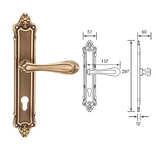 Load image into Gallery viewer, COBA Solid Brass Door Lever Handle on Plate
