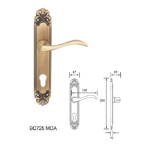 Load image into Gallery viewer, COBA Solid Brass Lever Handle on Plate BC725 MOA

