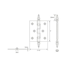 Load image into Gallery viewer, E-SWING Brass Hinges BH325PT2B
