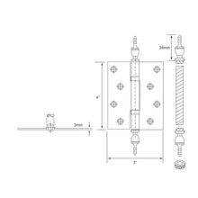 Load image into Gallery viewer, E-SWING Brass Hinges BH403PT2B E/L

