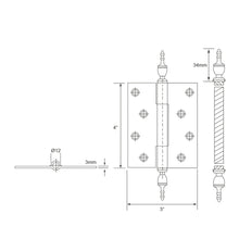 Muatkan imej ke dalam penonton Galeri, E-SWING Brass Hinges BH403PT E/L
