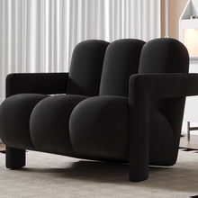 Load image into Gallery viewer, Meleas Flannel PU Leather Leisure Arm Chair Sofa
