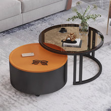 Muatkan imej ke dalam penonton Galeri, Francesca Storage Glass Coffee Table
