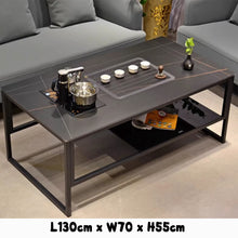 Muatkan imej ke dalam penonton Galeri, Cain Leather Sofa Coffee Table Office Lounge Furniture
