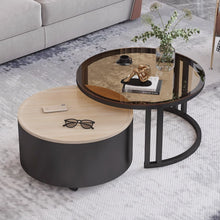 Muatkan imej ke dalam penonton Galeri, Francesca Storage Glass Coffee Table
