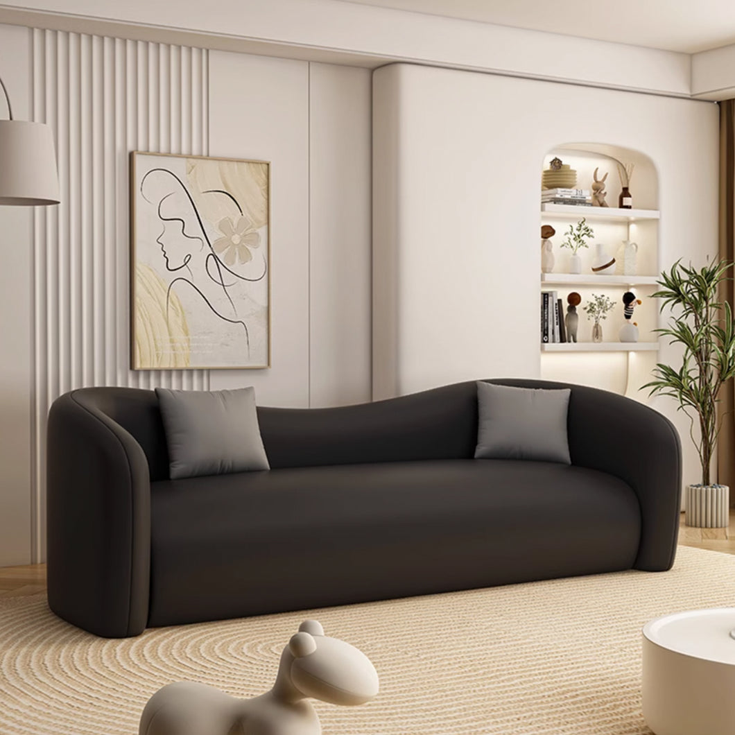 Boone Designer Curve Pet Friendly Leather Sofa