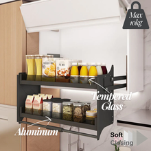 将图片加载到图库查看器，MIRAI Pull Down Hanging Aluminum Lift Basket With Soft Closing
