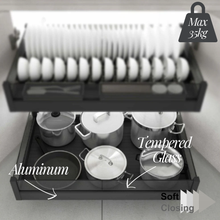 Load image into Gallery viewer, MIRAI Four Side Tray Pull Out Aluminium Basket With Soft Closing
