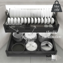 Load image into Gallery viewer, MIRAI Multifunctional Dish Aluminium Pull Out Basket With Soft Closing
