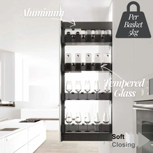 将图片加载到图库查看器，MIRAI 4 Tier Side Mounted Tall Aluminium Larder With Soft Closing
