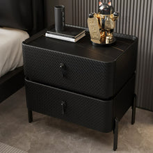 Load image into Gallery viewer, Frederick Modern Wood Sintered Stone Bedside Table
