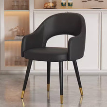 将图片加载到图库查看器，Rubio Italian Design Black Gold Leg Dining Chair
