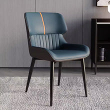 将图片加载到图库查看器，Colby Luxury Backrest PU Leather Dining Chair
