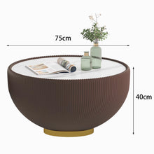 Muatkan imej ke dalam penonton Galeri, Sarah Pleated Round Modern Coffee Table
