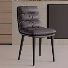 将图片加载到图库查看器，Macy PU Leather Cushion Modern Dining Chair
