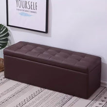 将图片加载到图库查看器，Catrin PU Leather Storage Bench Shoe Seat
