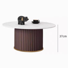 Load image into Gallery viewer, Gibson Pleated Round Coffee Table
