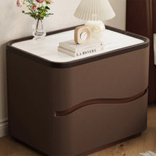 将图片加载到图库查看器，Zachary Minmalist Wave Marble Design Top Bedside Table

