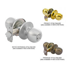 将图片加载到图库查看器，SCHLAGE T Series Tubular Knobset - Corona
