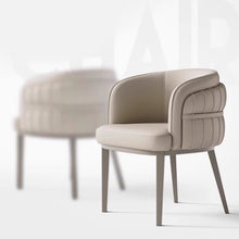 Load image into Gallery viewer, Albie Designer Cotton Mid Back PU Dining Chair
