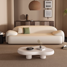 将图片加载到图库查看器，Silas Pet Friendly Leather Trendy Cloud Sofa
