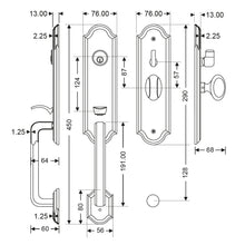 将图片加载到图库查看器，DUFIX DA Series Bonn American Japanese Entrance Mortise
