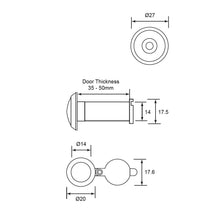 将图片加载到图库查看器，ES'TECH Zinc Alloy Door Viewer DV803
