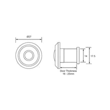 Muatkan imej ke dalam penonton Galeri, ES'TECH Brass Door Viewer DV812
