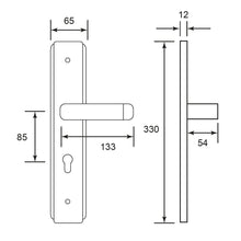 将图片加载到图库查看器，DUFIX DX-A Series Stainless Steel Lever Handle On Plate SUS 304 DX-A 1238
