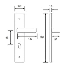 将图片加载到图库查看器，DUFIX DX-A Series Stainless Steel Lever Handle On Plate SUS 304 DX-A 1338
