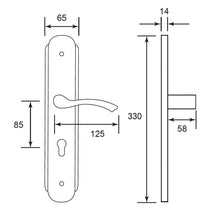 将图片加载到图库查看器，DUFIX DX-A Series Stainless Steel Lever Handle On Plate SUS 304 DX-A 514
