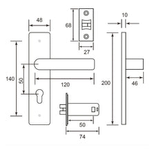 将图片加载到图库查看器，DUFIX DX-B Series Stainless Steel Lever Handle On Plate SUS 304 DX-B 310
