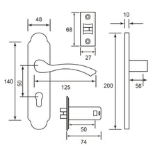 将图片加载到图库查看器，DUFIX DX-B Series Stainless Steel Lever Handle On Plate SUS 304 DX-B 514
