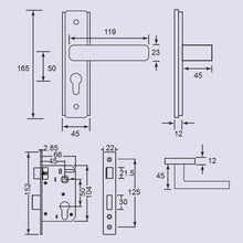 Load image into Gallery viewer, DUFIX DX-F Series Stainless Steel Lever Handle On Plate SUS 304 DX-F 1238
