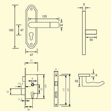 Muatkan imej ke dalam penonton Galeri, DUFIX DX-S Series Stainless Steel Lever Handle On Plate SUS 304 DX-S 212
