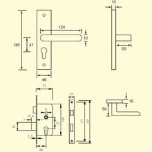 将图片加载到图库查看器，DUFIX DX-S Series Stainless Steel Lever Handle On Plate SUS 304 DX-S 310
