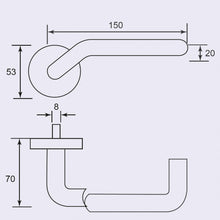 Load image into Gallery viewer, DUFIX Stainless Steel Lever Handle On Rose SUS 304 DX 106
