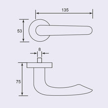 Load image into Gallery viewer, DUFIX Stainless Steel Lever Handle On Rose SUS 304 DX 108
