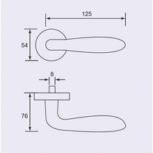 Load image into Gallery viewer, DUFIX Stainless Steel Lever Handle On Rose SUS 304 DX 109
