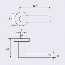 Load image into Gallery viewer, DUFIX Stainless Steel Lever Handle On Rose SUS 304 DX 110
