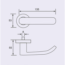 Muatkan imej ke dalam penonton Galeri, DUFIX Stainless Steel Lever Handle On Rose SUS 304 DX 127
