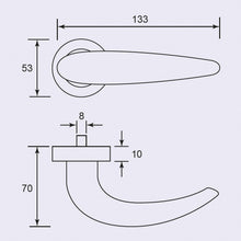 Load image into Gallery viewer, DUFIX Stainless Steel Designer Lever Handle On Rose SUS 304 DX 128

