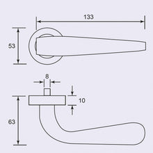 将图片加载到图库查看器，DUFIX Stainless Steel Designer Lever Handle On Rose SUS 304 DX 129
